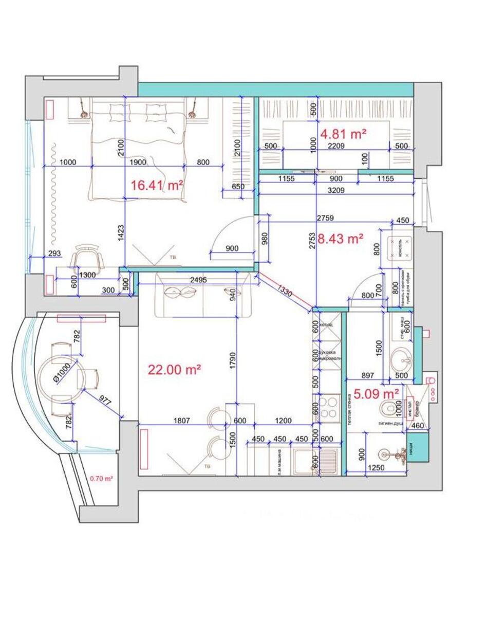 2k apartment vul. Hmel'nyc'kogo Bogdana 58А6268113