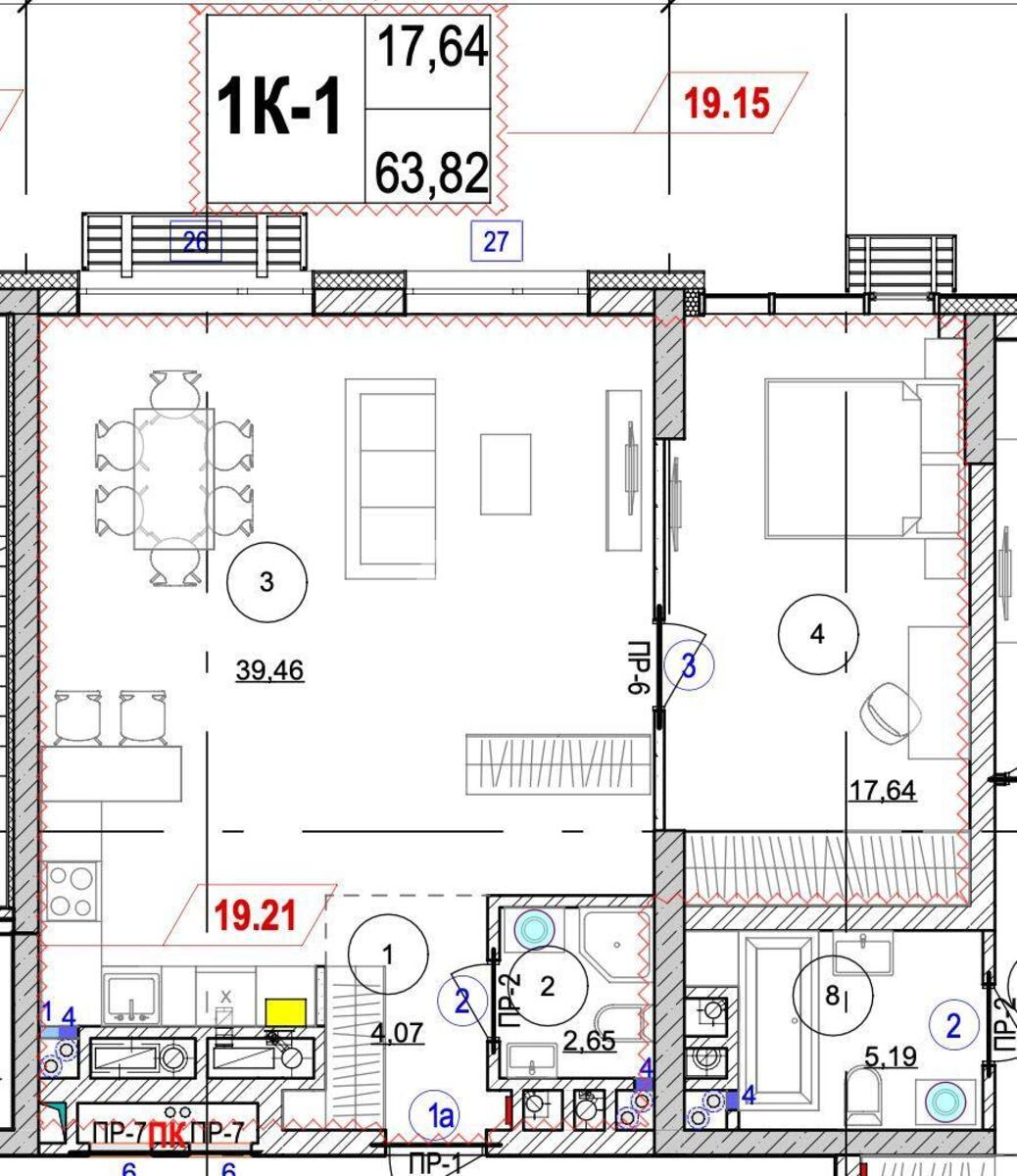2k apartment vul. Zabolotnogo Akademika 1552917