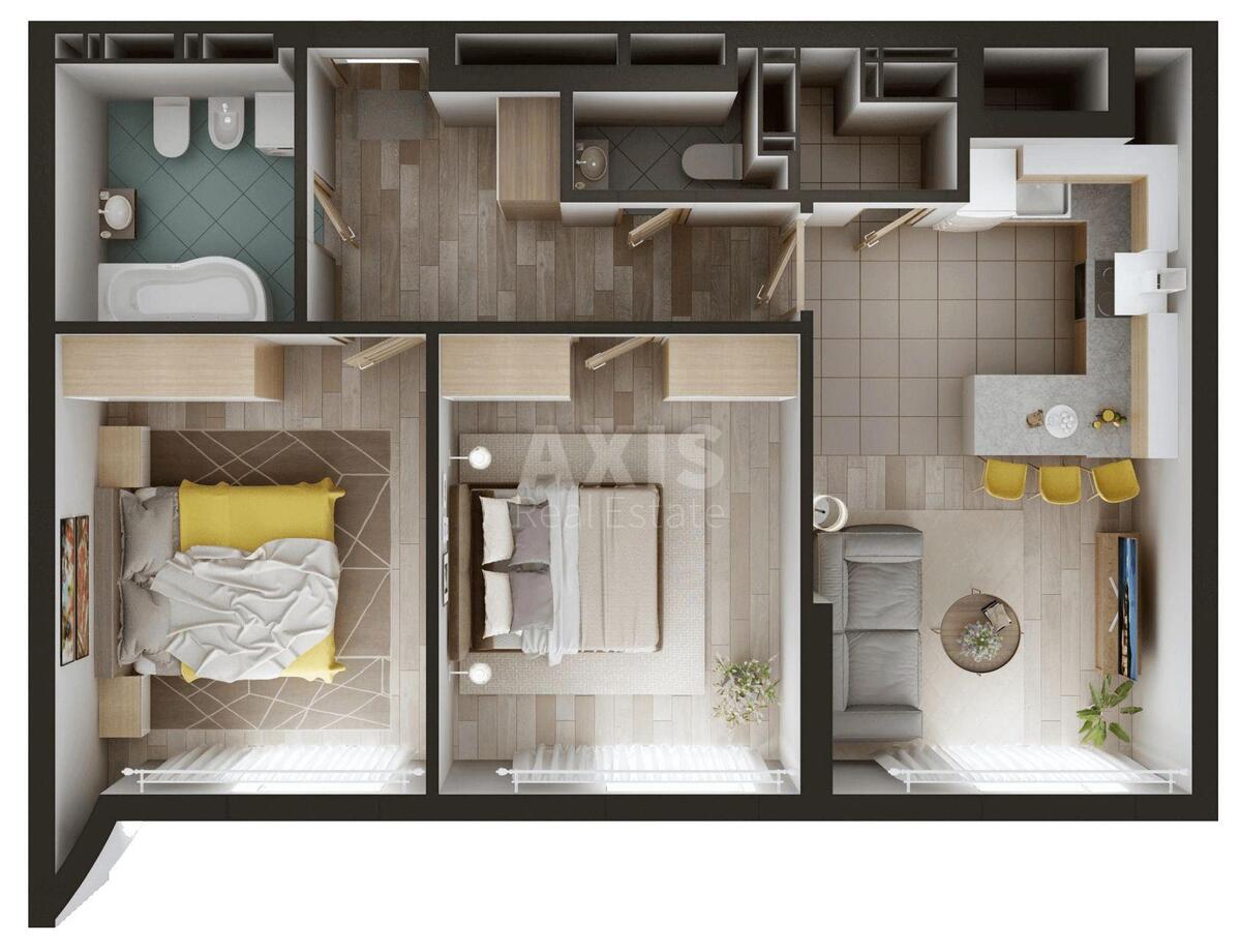 2k apartment vul. Pymonenka Mykoly 21623376