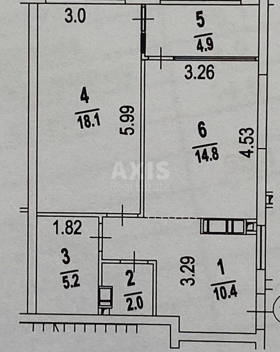 1k apartment nab. Dniprovs'ka 152