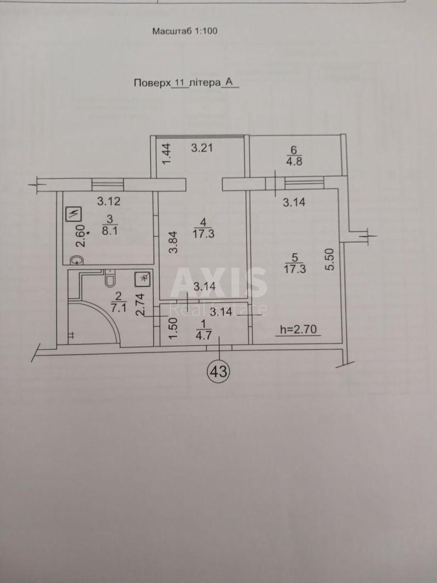 2k apartment vul. Gradyns'ka 10А8