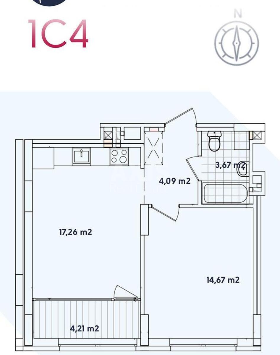 1k apartment vul. Rodyny Kristeriv 168