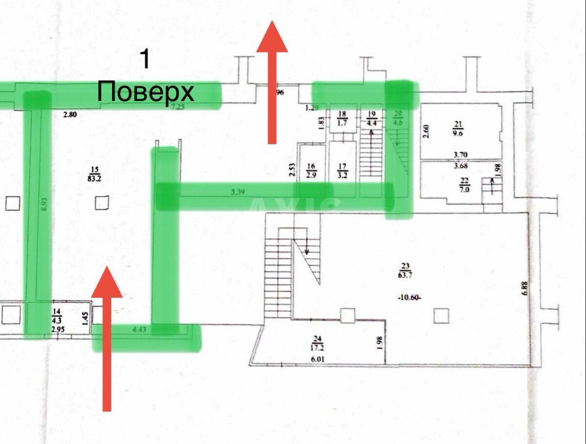 Trade object bul. Shevchenka Tarasa 2/54, 400m210
