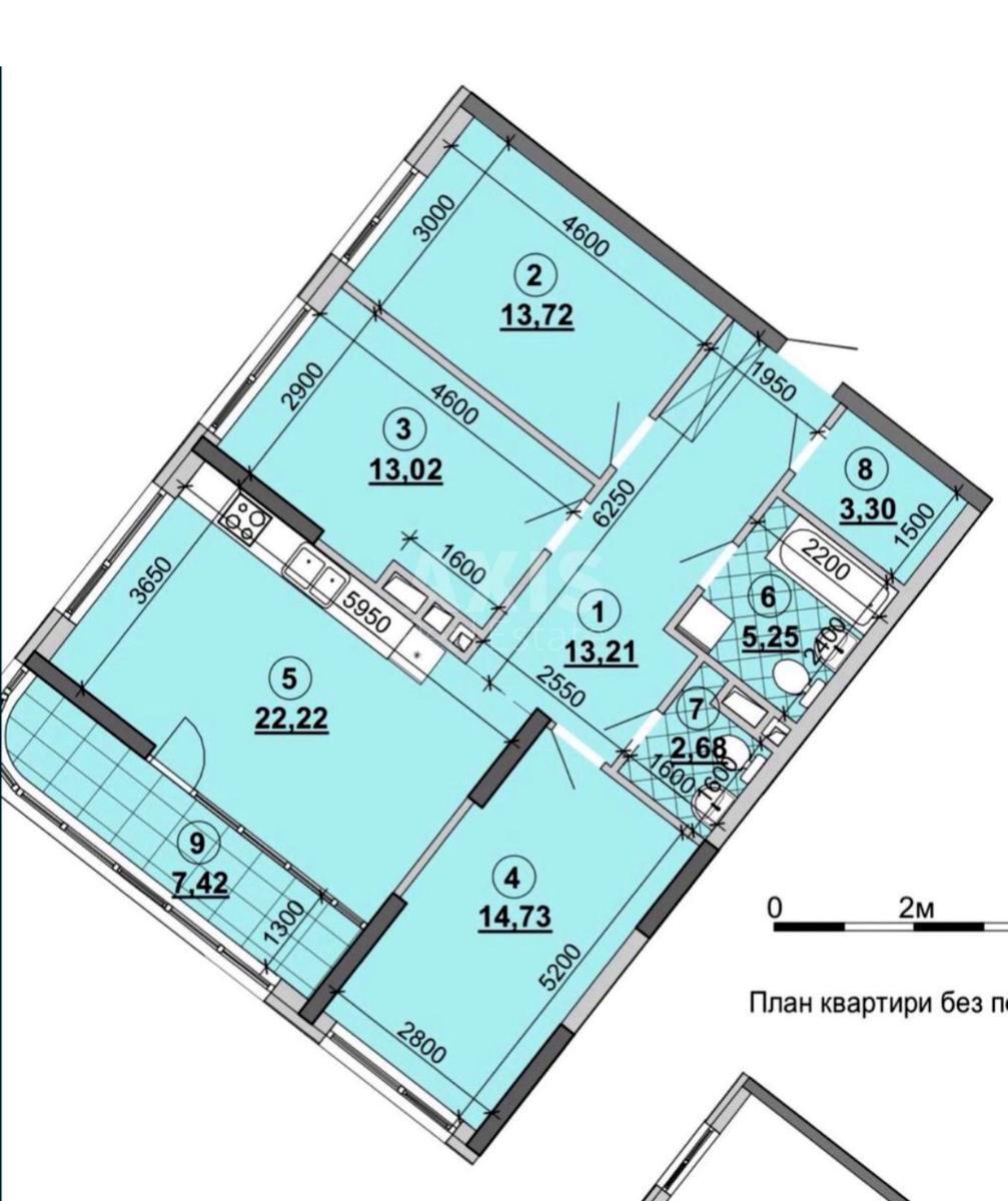 3к квартира наб. Днепровская 15Є640499