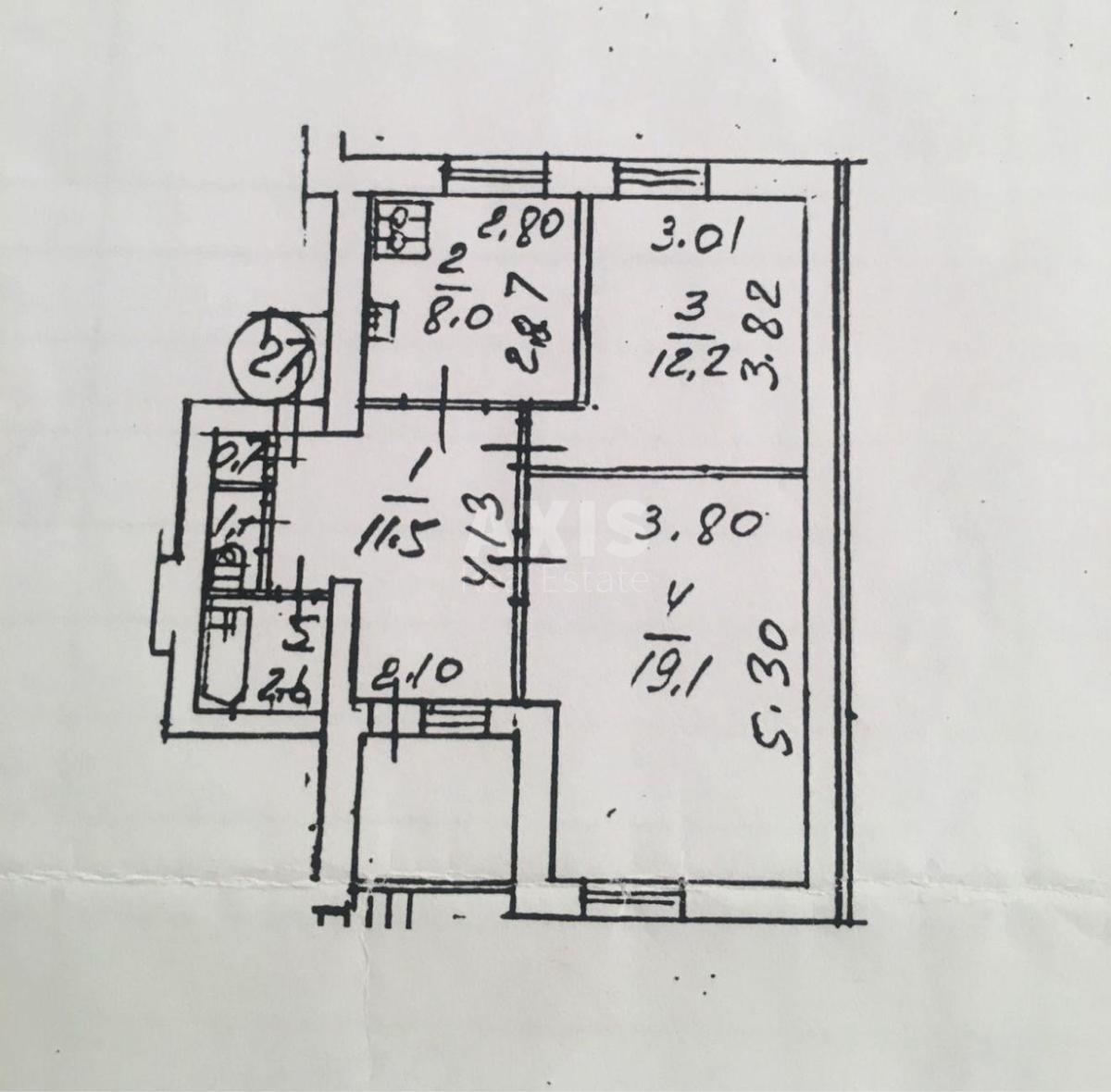2k apartment vul. Andrii'vs'ka 8/128