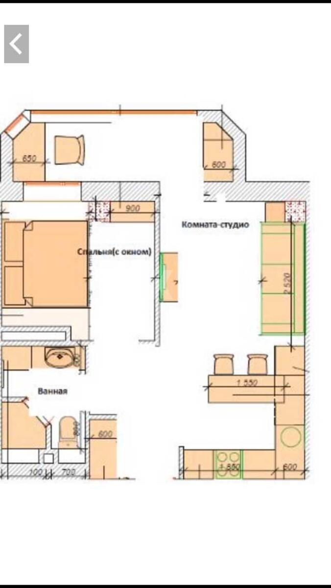 1k apartment vul. Zahidna 1011