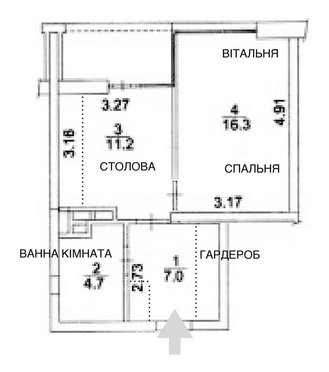 1k apartment vul. Kudri Ivana 1Б9