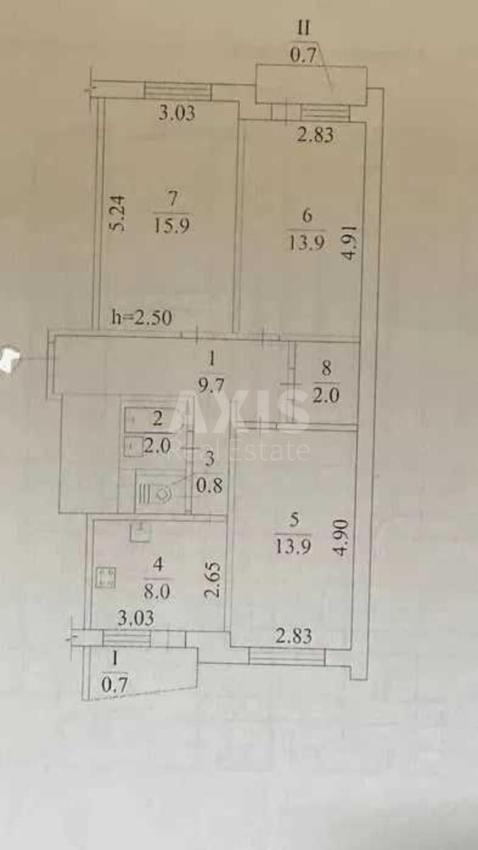 3k apartment vul. Oleksandra Arhypenka 10Б6043212