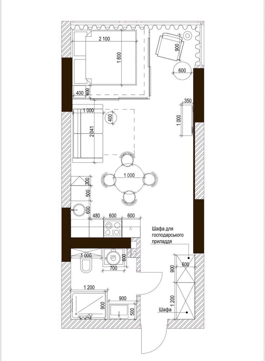 1k apartment vul. Bulahovs'kogo Akademika 26