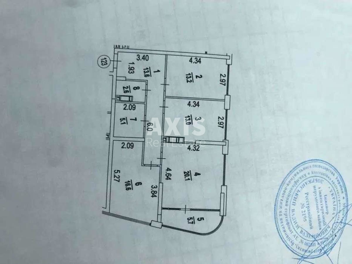 3к квартира наб. Днепровская 15К5