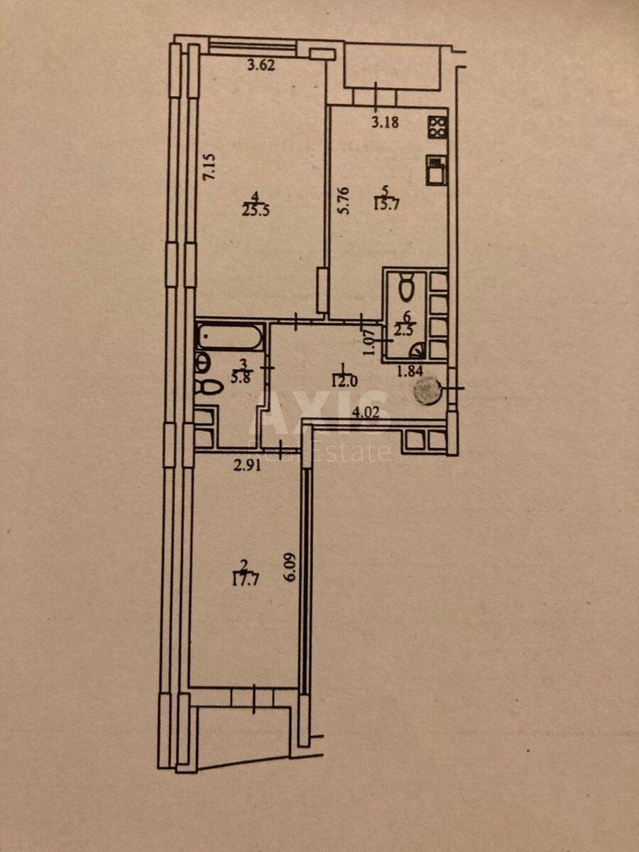 2k apartment vul. Jevgena Konoval'cja 36В11
