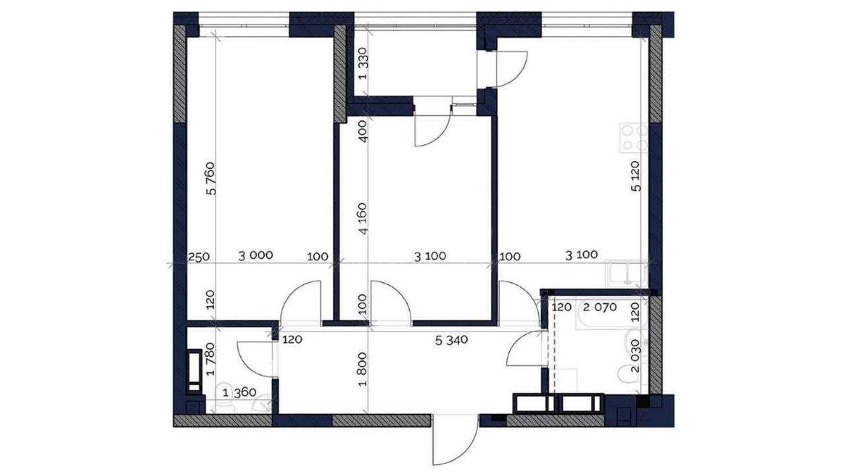 2k apartment vul. Sim'i' Kul'zhenkiv 223