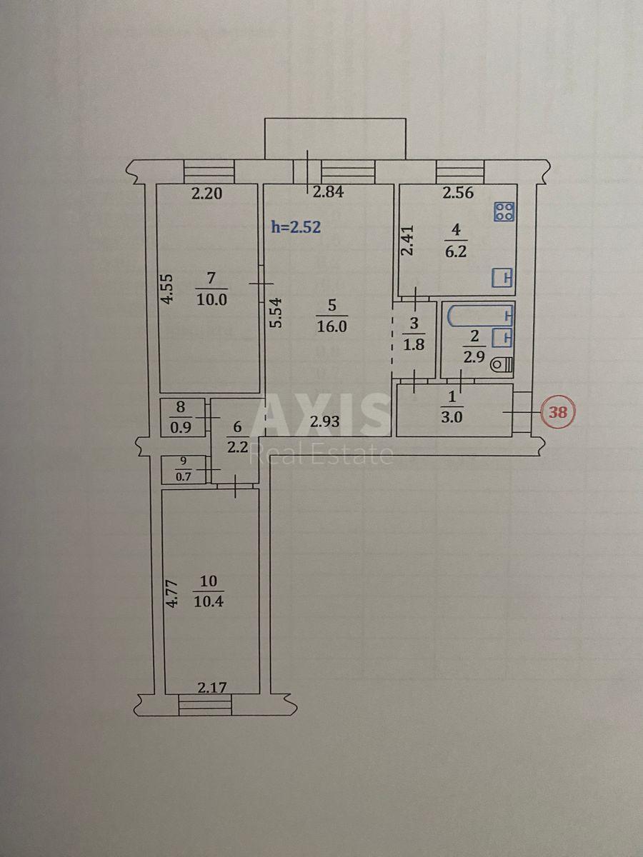 3k apartment pr-t Gagarina Jurija 207