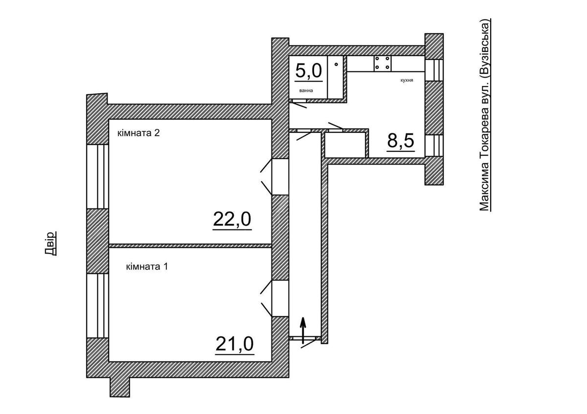 2k apartment vul. Vuzivs'ka 4589478