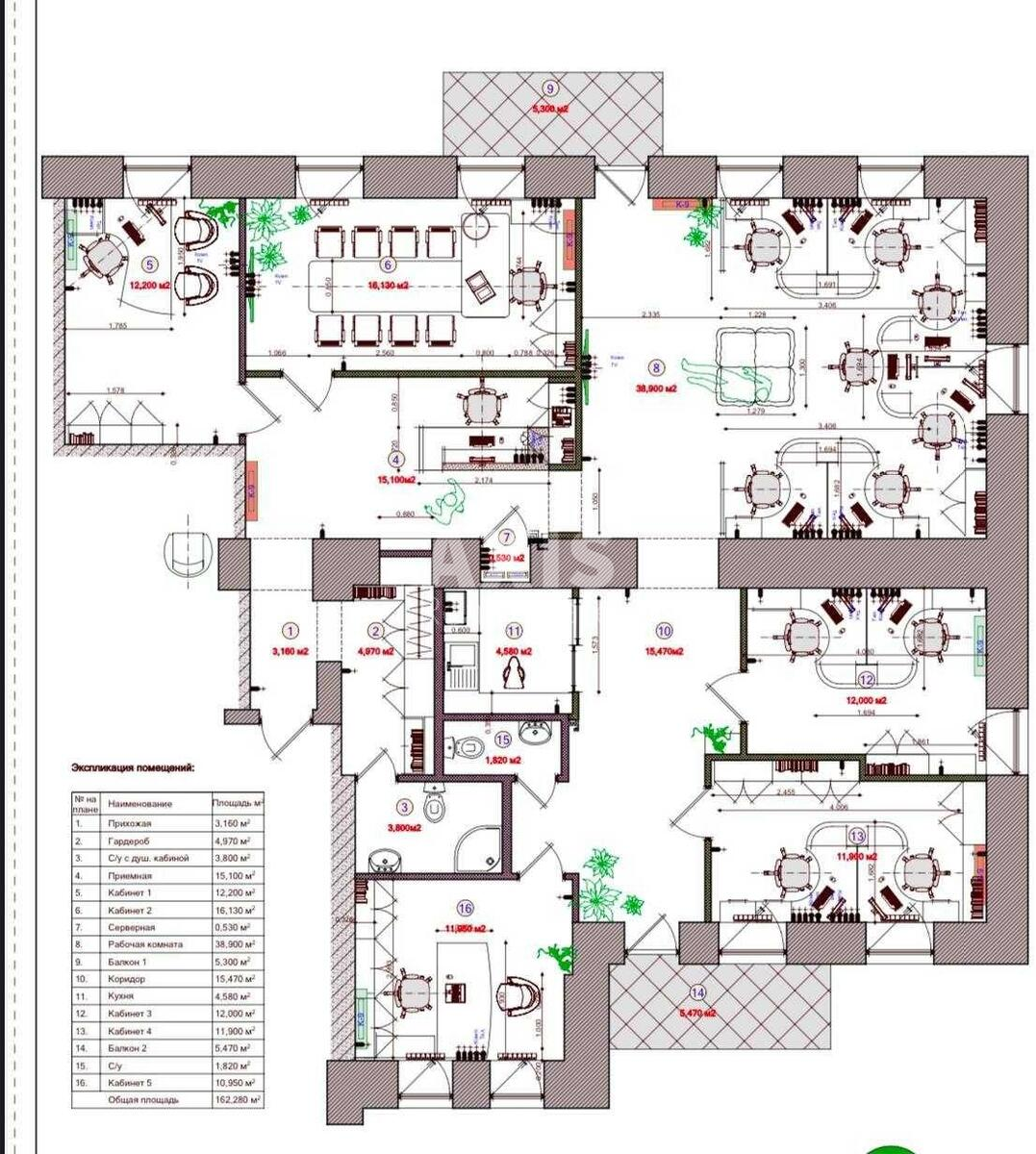 Office vul. Pyrogova 10, 160m29