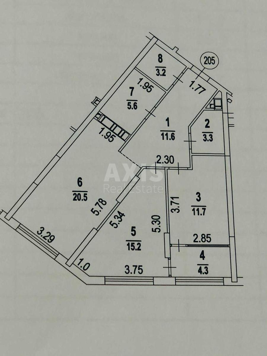 2k apartment nab. Dniprovs'ka 15К8
