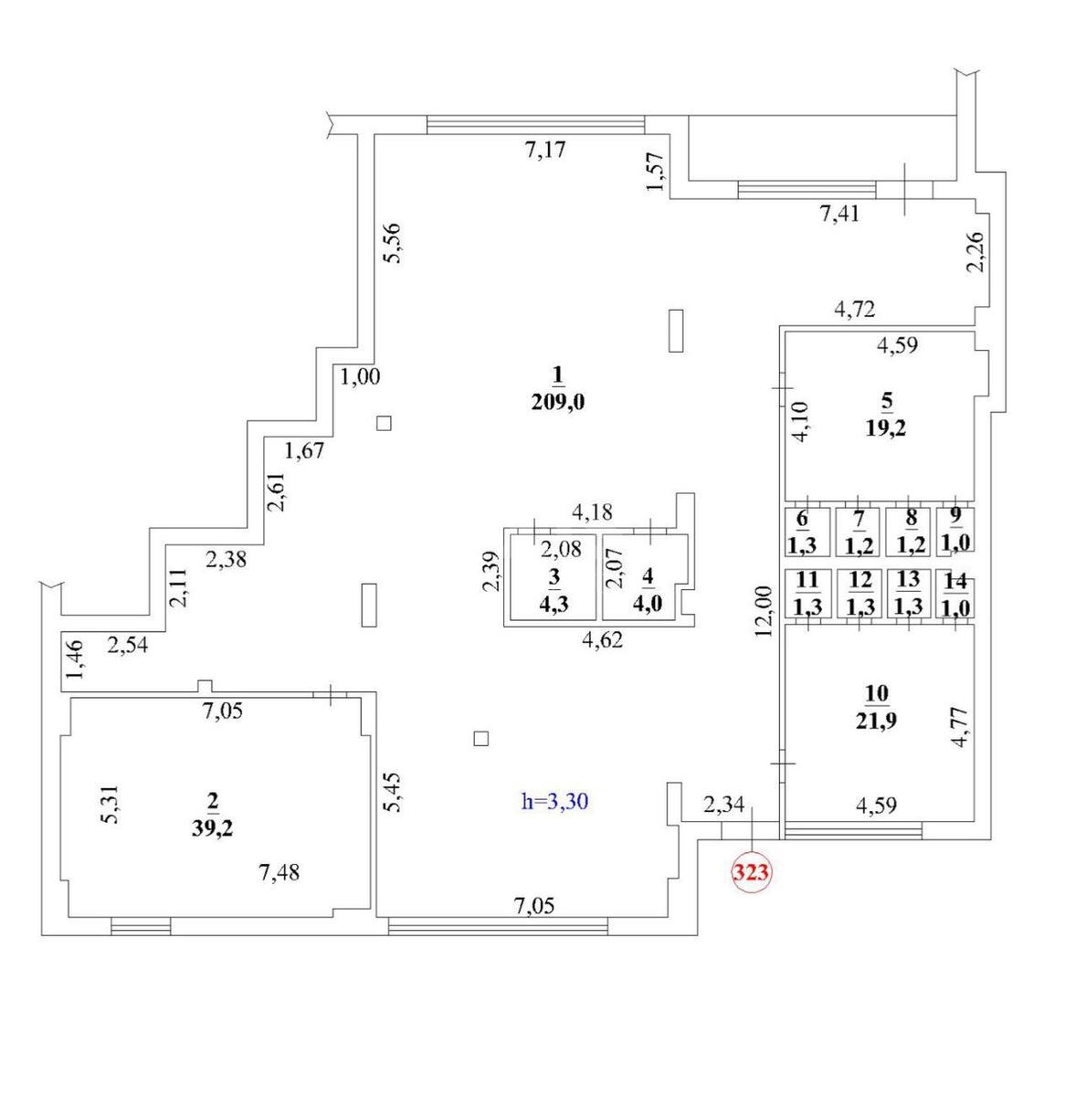 Trade object vul. Jevgena Konoval'cja 36Е, 323m26209311