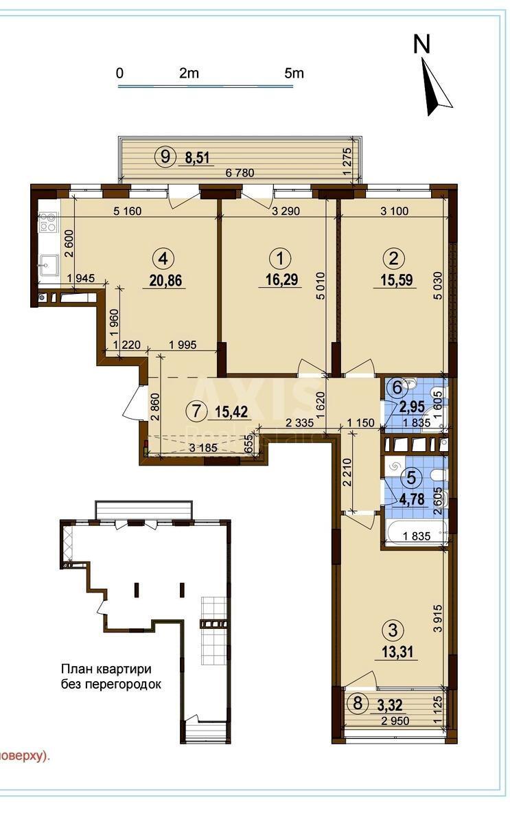 3к квартира вул. Олександра Олеся 1610516