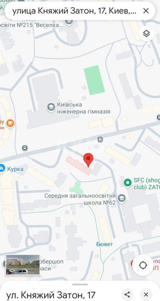 Объект торговли ул. Княжий Затон 17, 41м23