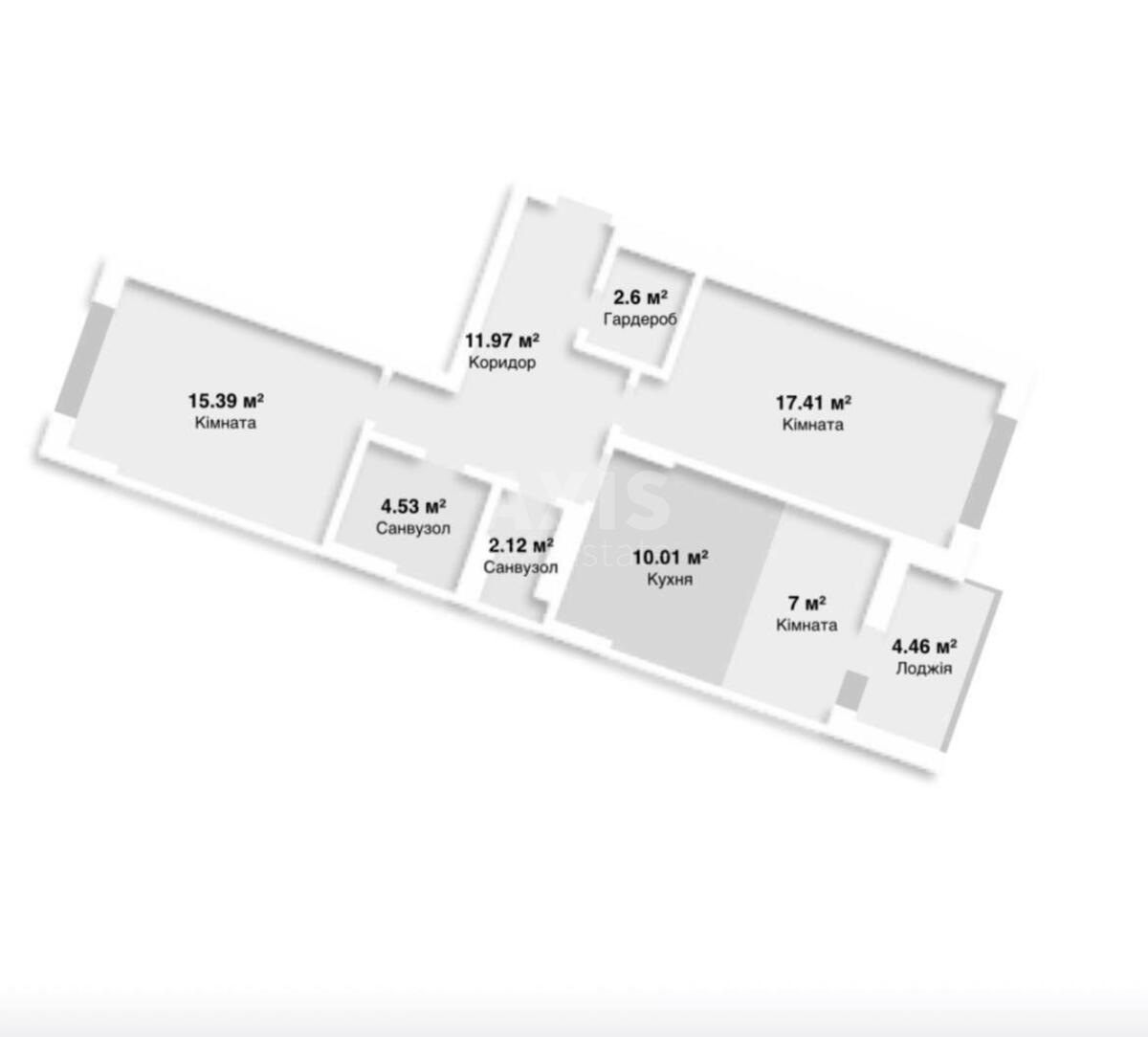 2k apartment vul. Sosjury Volodymyra 66