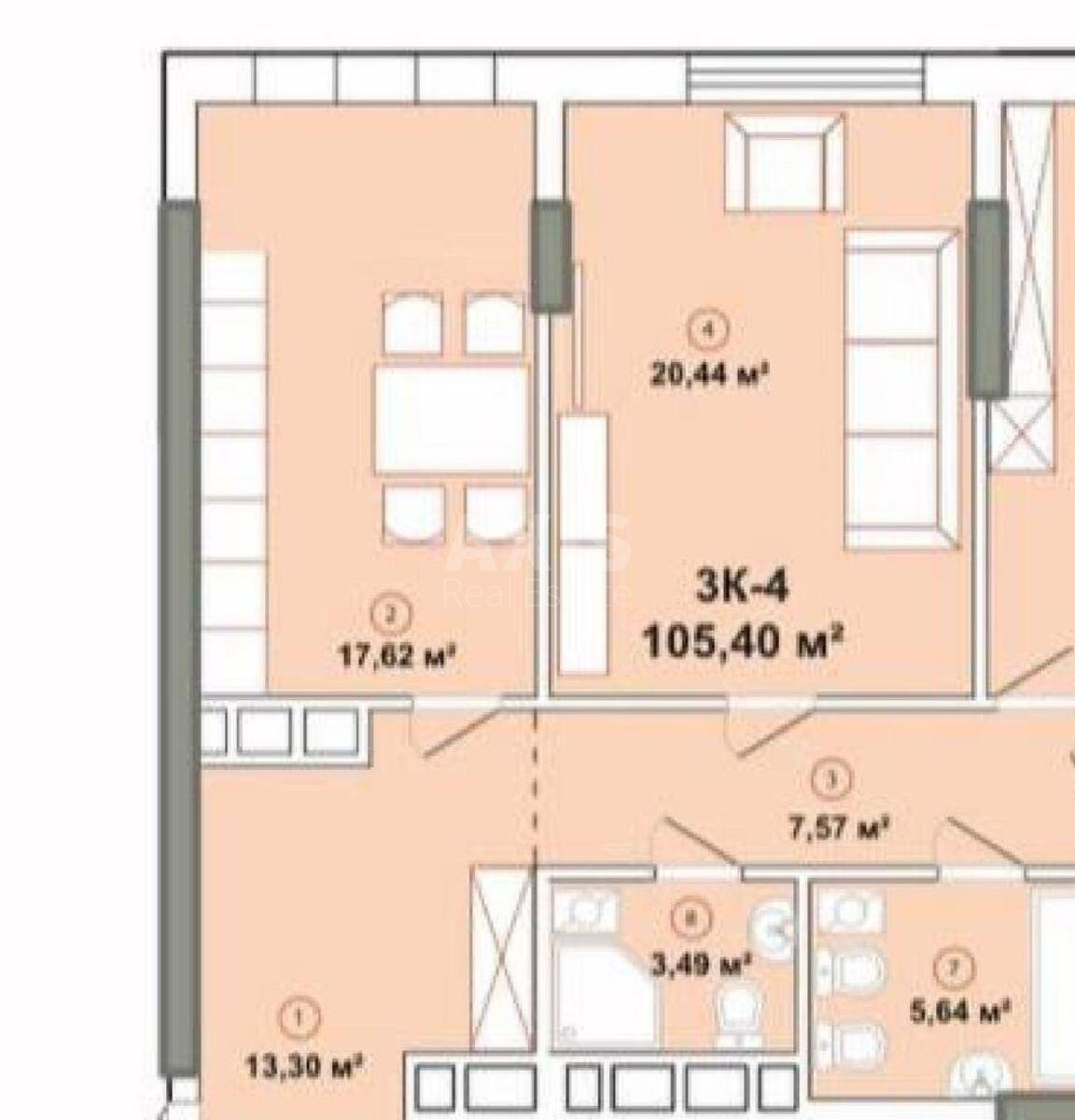 3k apartment vul. Zvirynec'ka 70А3