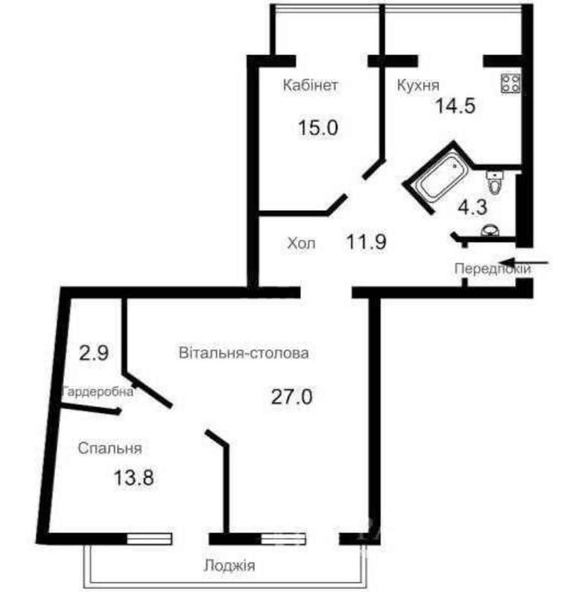 3k apartment vul. Velyka Zhytomyrs'ka 14606027
