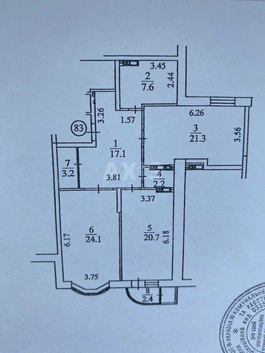 2k apartment prov. Laboratornyj 66074814