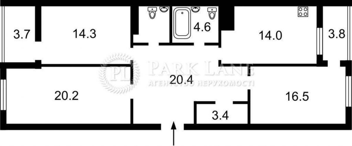 3k apartment vul. Kudrjavs'ka 24А10