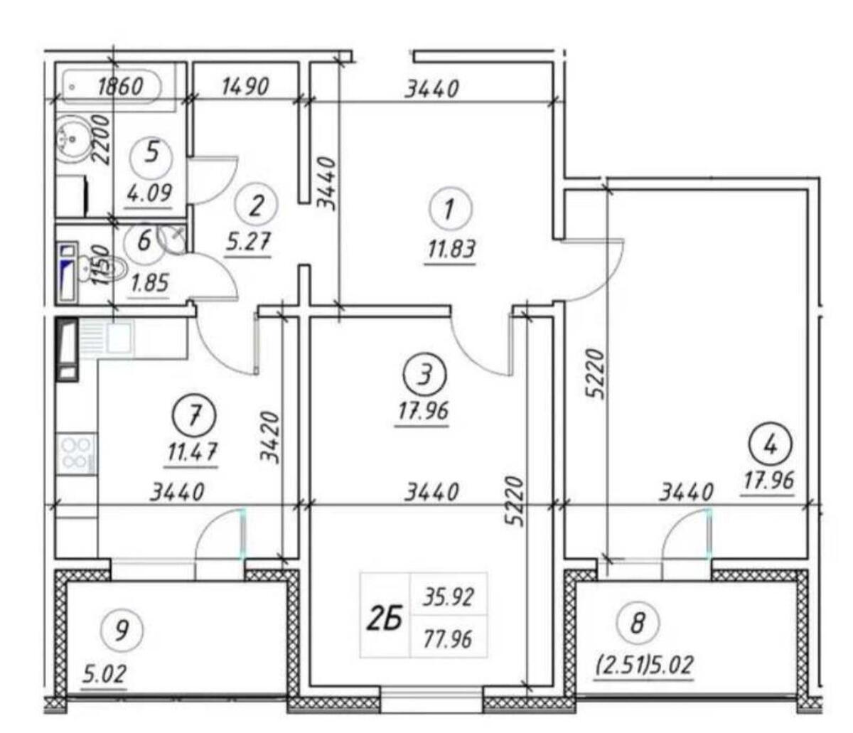 2k apartment vul. Revuc'kogo 5413