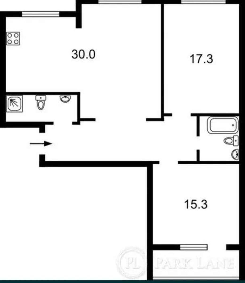 3k apartment vul. Vasyl'chenka 39