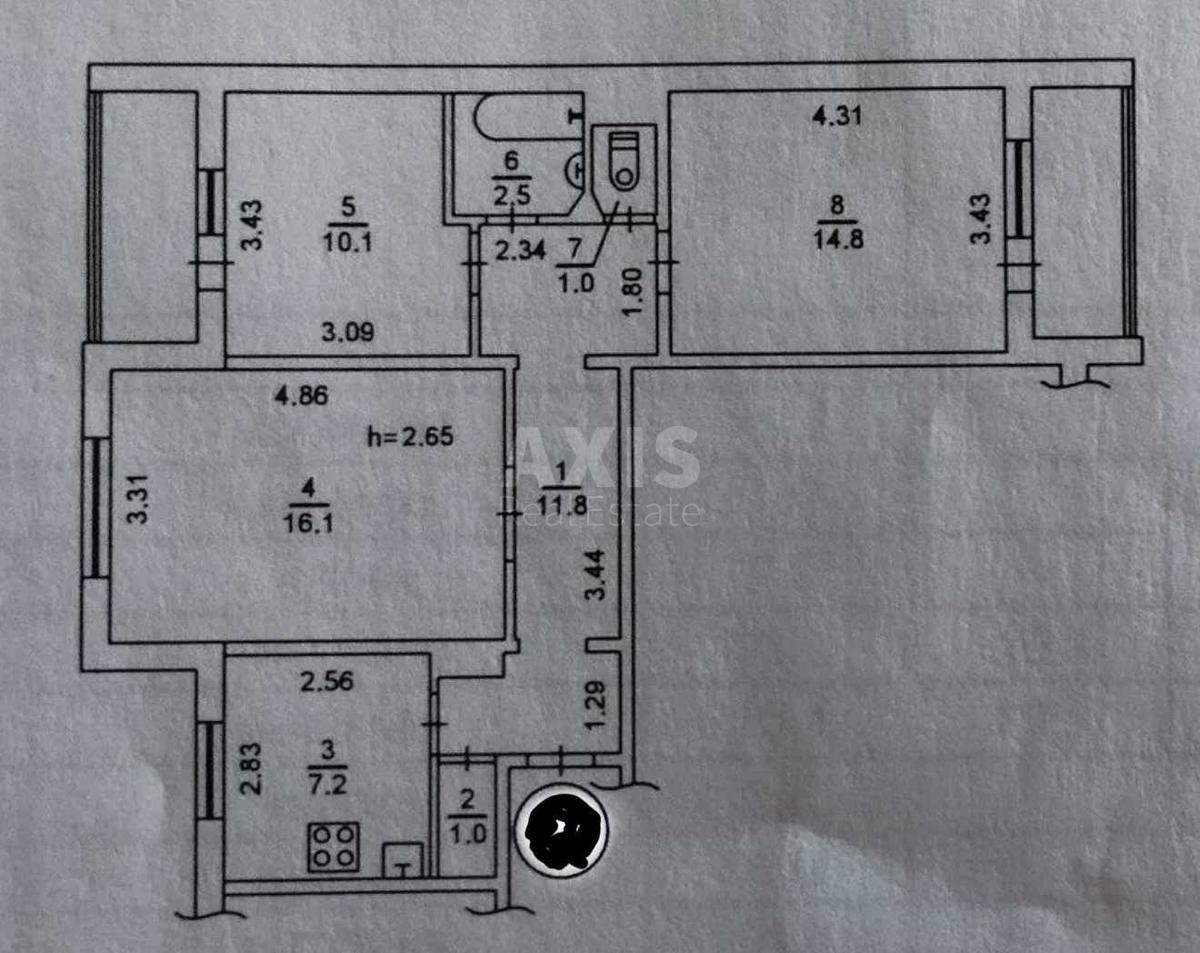 3k apartment pr-t Majakovs'kogo Volodymyra 93Б6