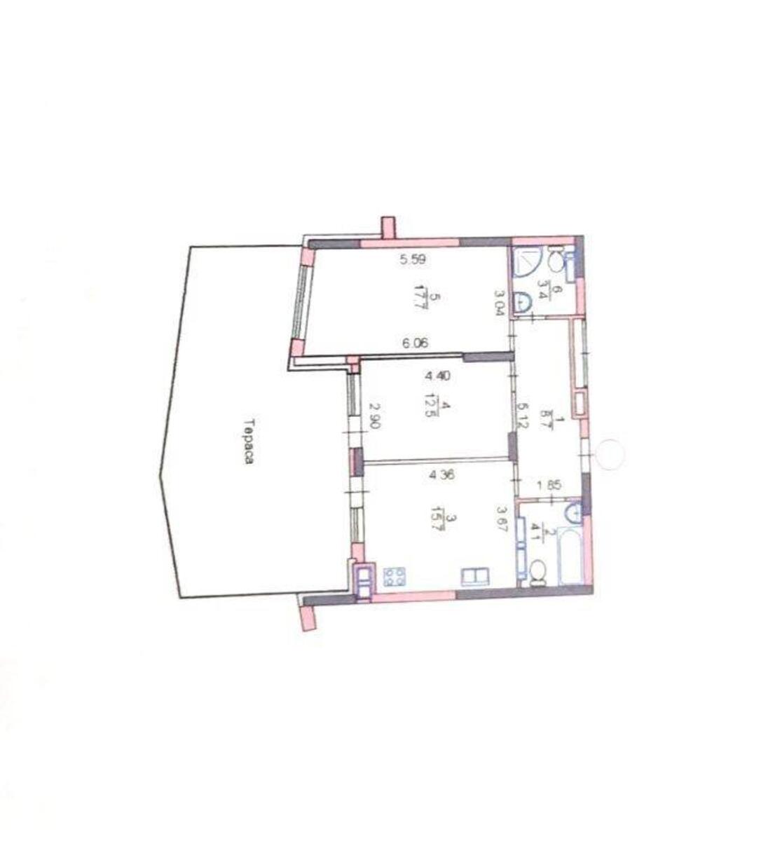 2k apartment vul. Bogatyrs'ka 329