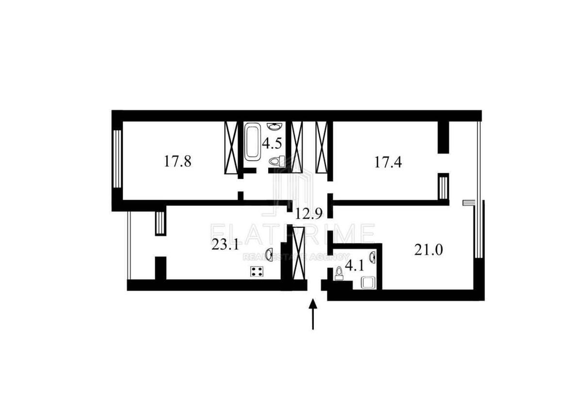 3k apartment vul. Kudri Ivana 112