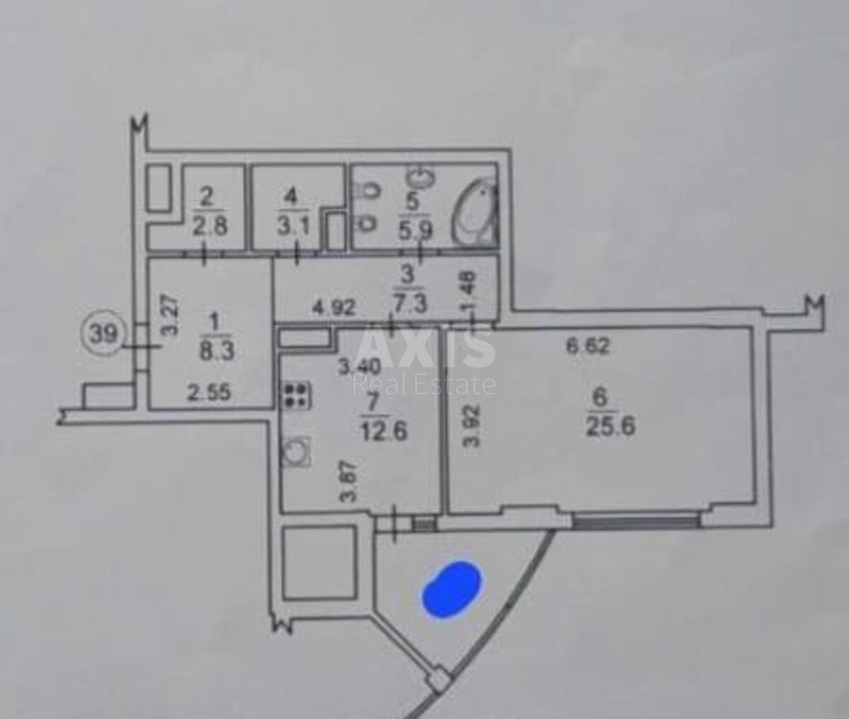 1k apartment vul. Glybochyc'ka 32567617