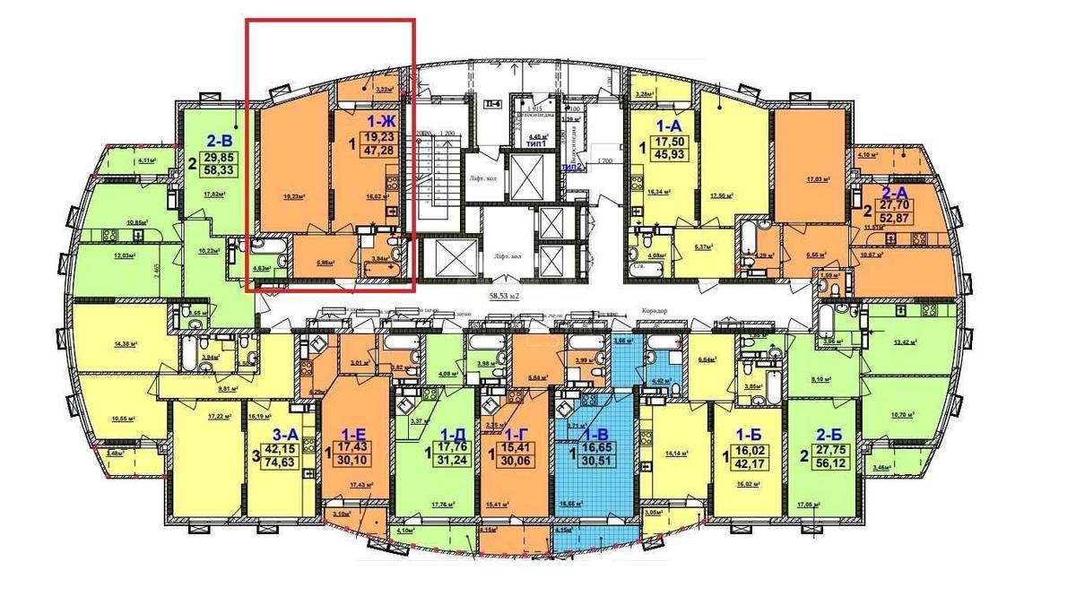 1k apartment vul. Kybal'chycha Mykoly 24