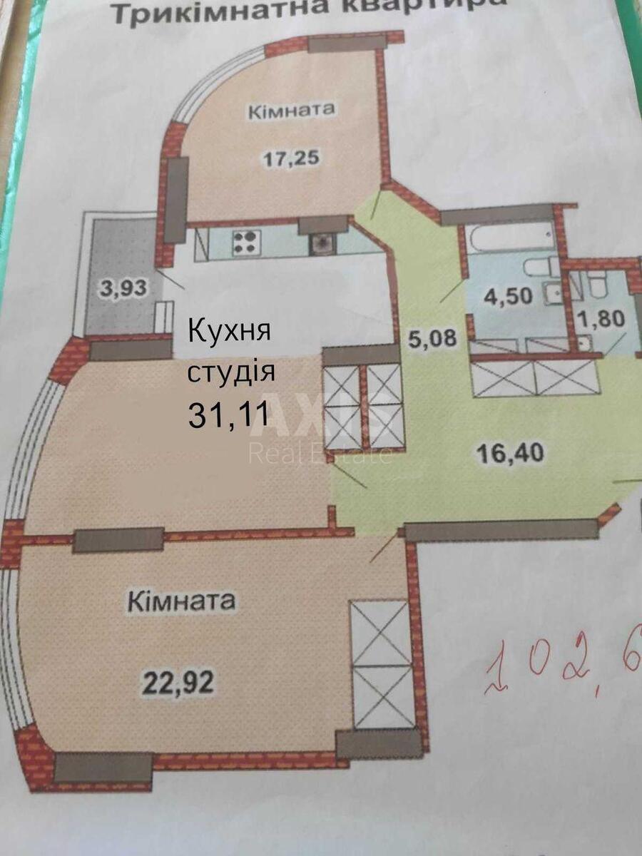 1к квартира ул. Ревуцкого 7В6235615