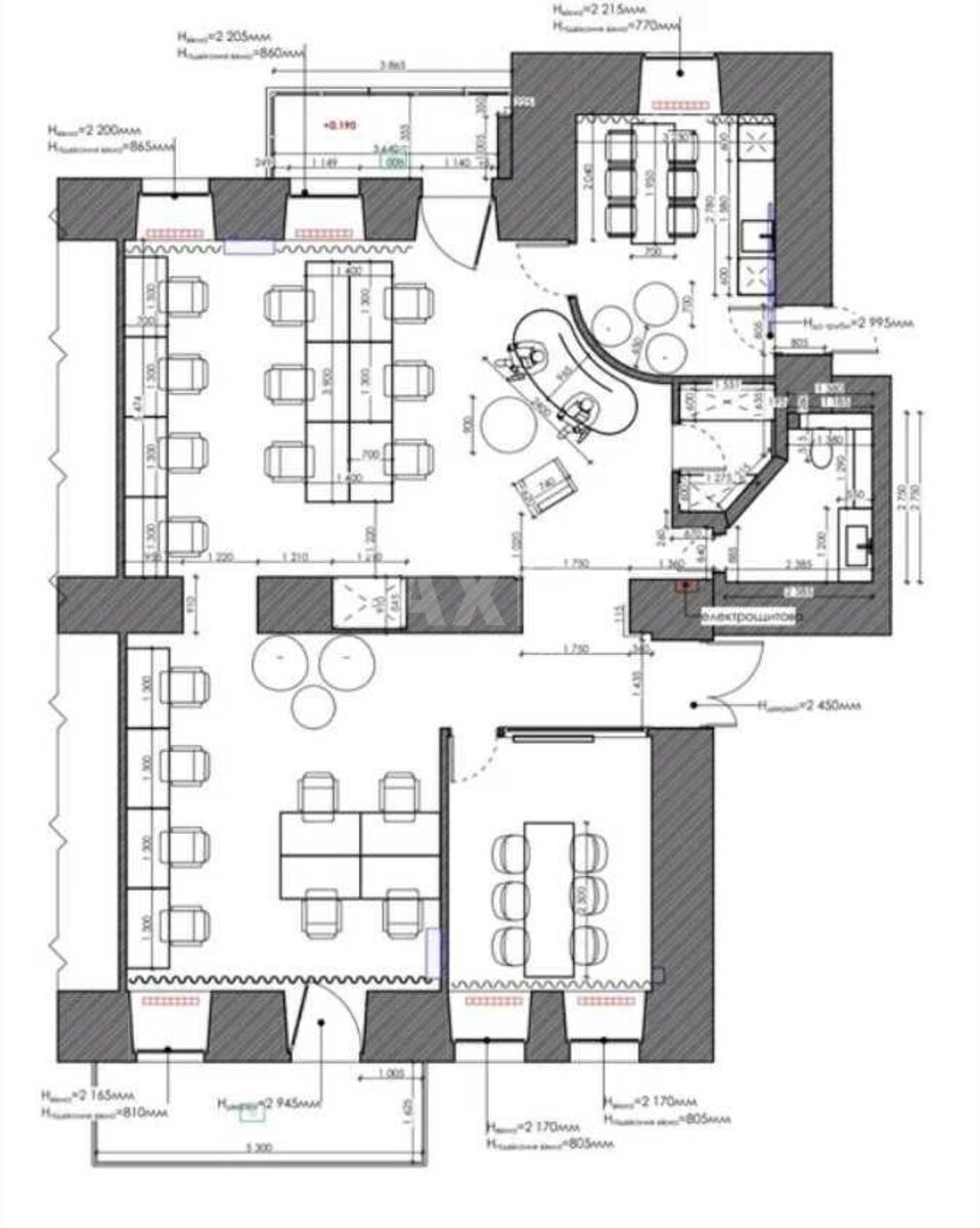 Office vul. Bul'varno-Kudrjavs'ka 51, 125m211