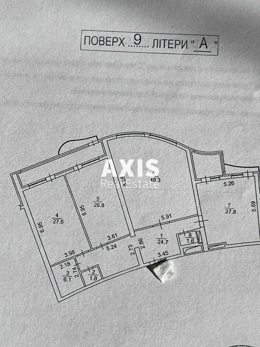 3k apartment vul. Mel'nykova 18Б13