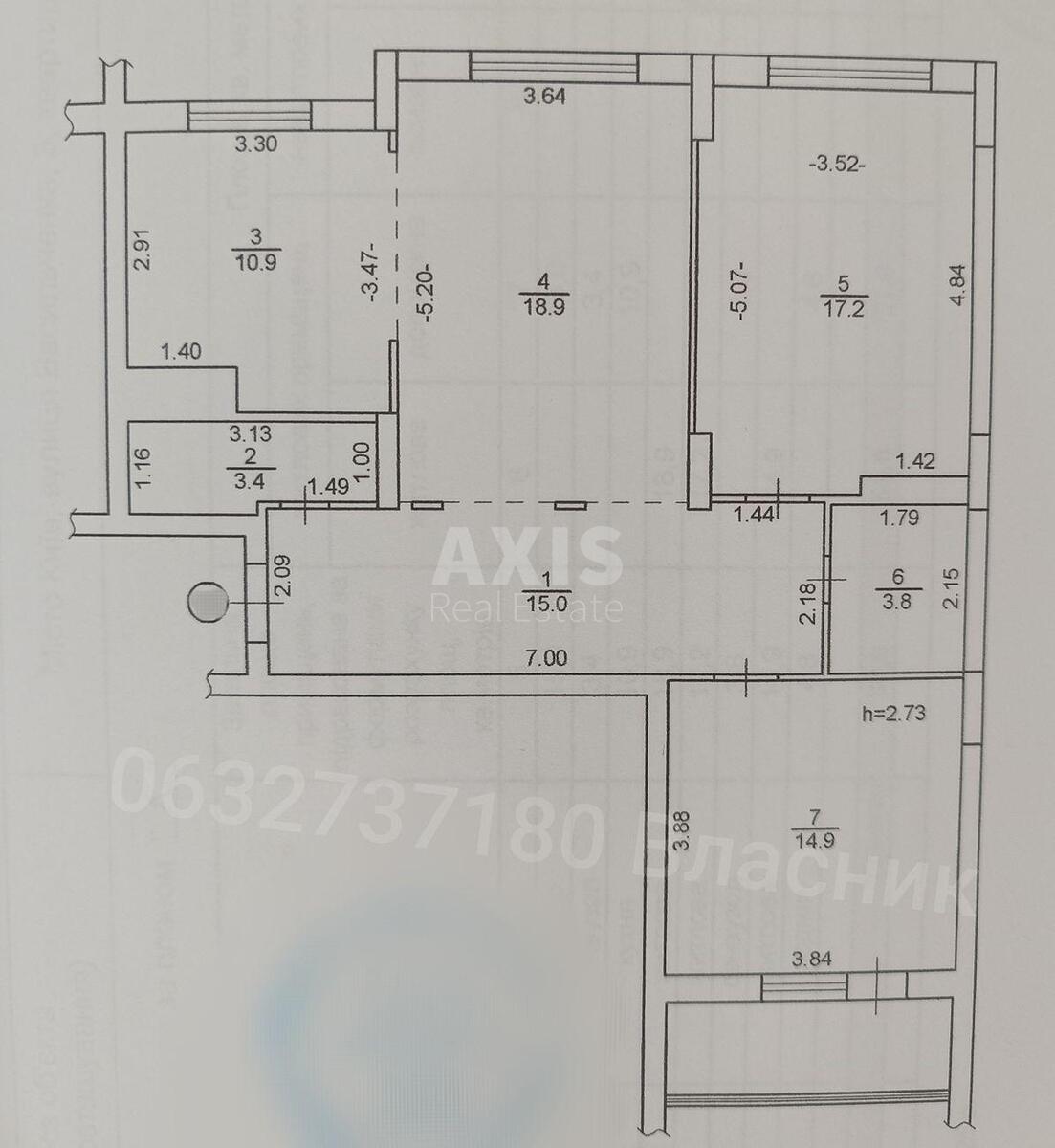 3k apartment vul. Vasyl'chenka 310