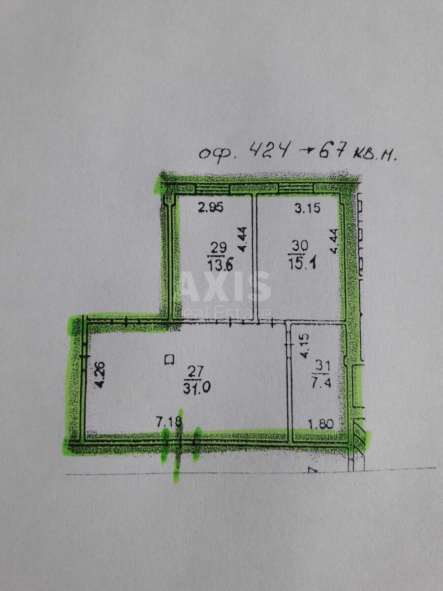 Офис ул. Новозабарская 2/6, 67м2634684