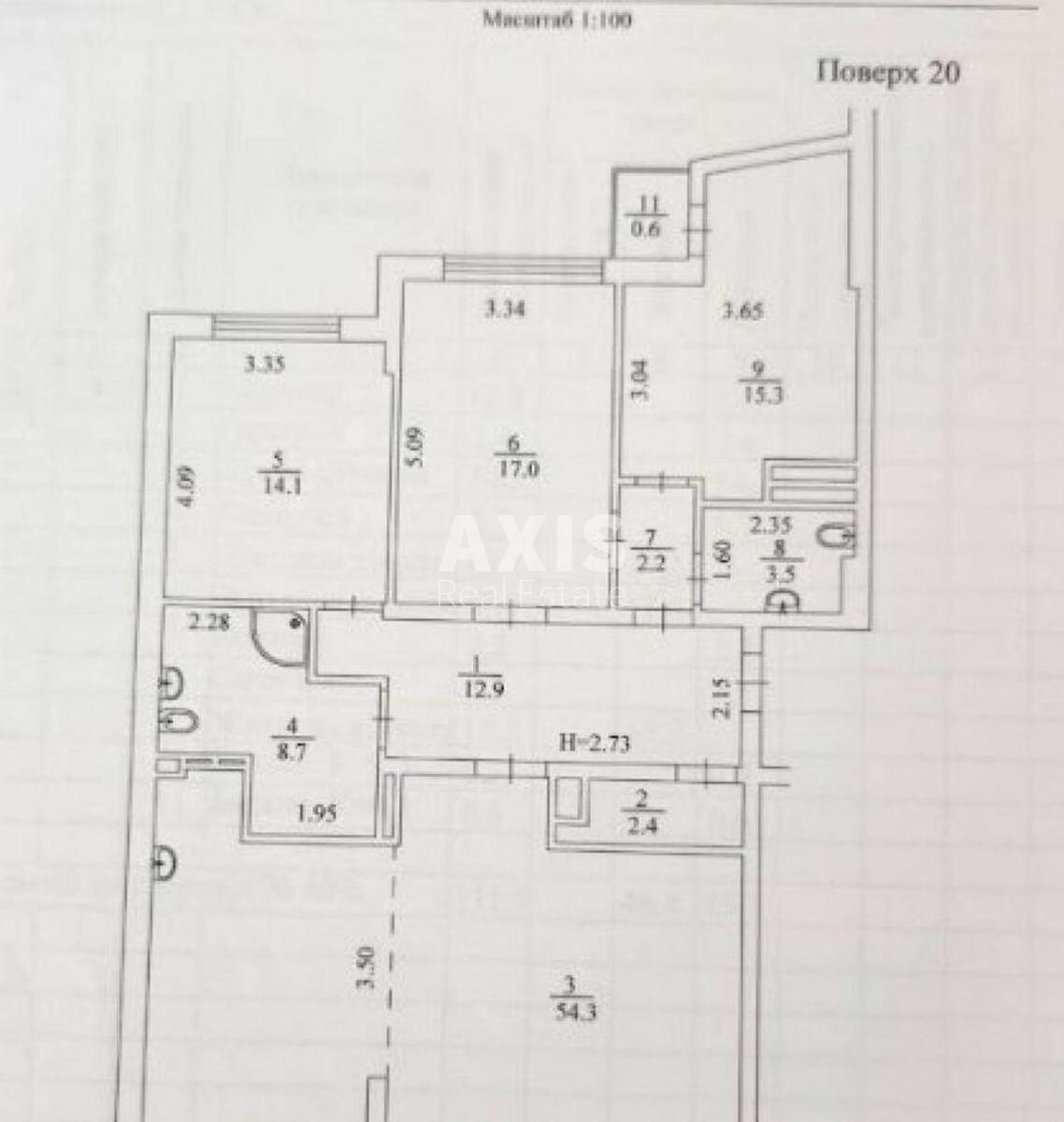 3k apartment vul. Lebedjeva Mykoly 4/39А578549