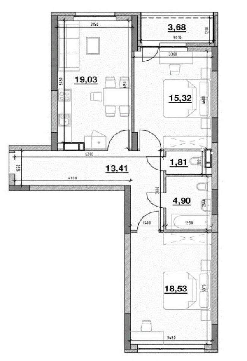 2k apartment pr-t Povitroflots'kyj 567
