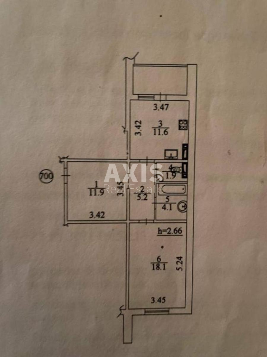 1k apartment prov. Jasynuvats'kyj 114