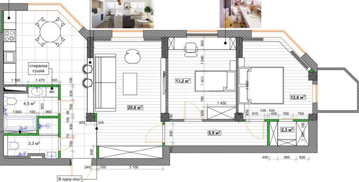3k apartment vul. Osvity 1610