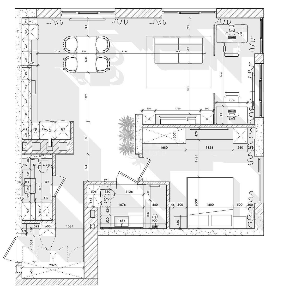 2k apartment nab. Dniprovs'ka 186094315