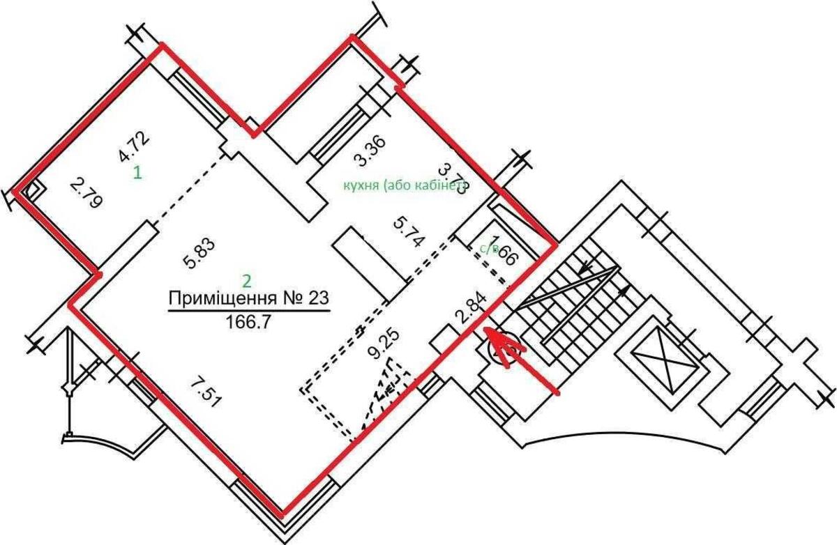 Office vul. Velyka Vasyl'kivs'ka 9/2, 167m212