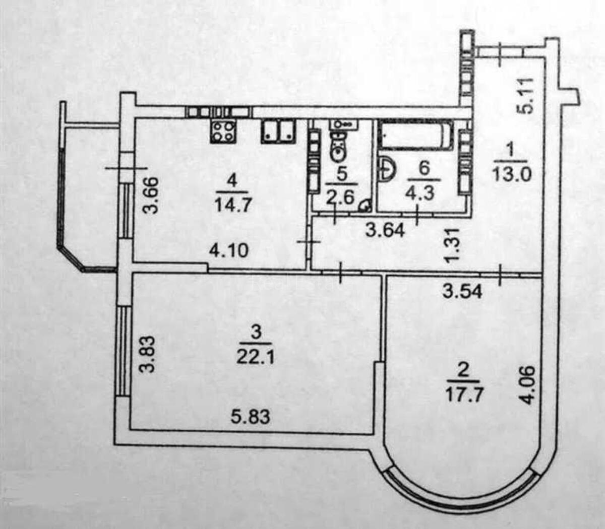 2k apartment vul. Chavdar Jelyzavety 115801617