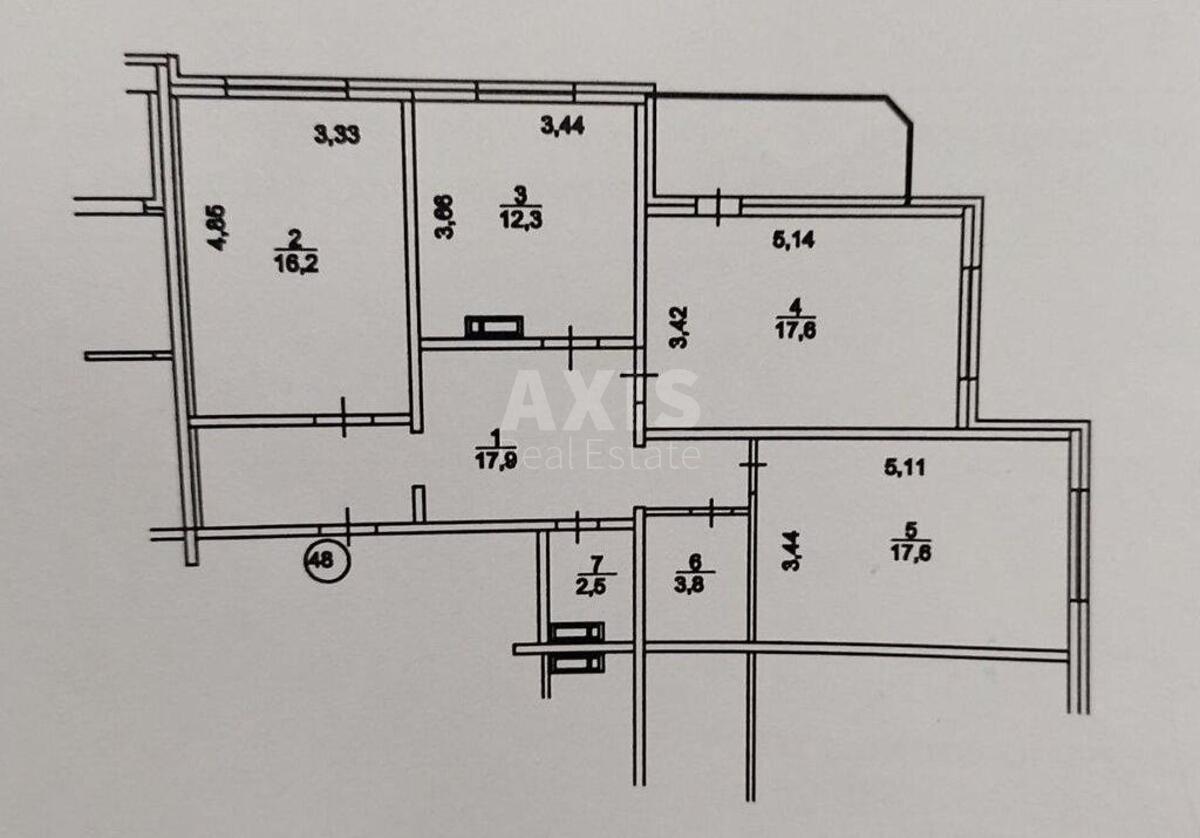 3k apartment prov. Motornyj 11Б638653