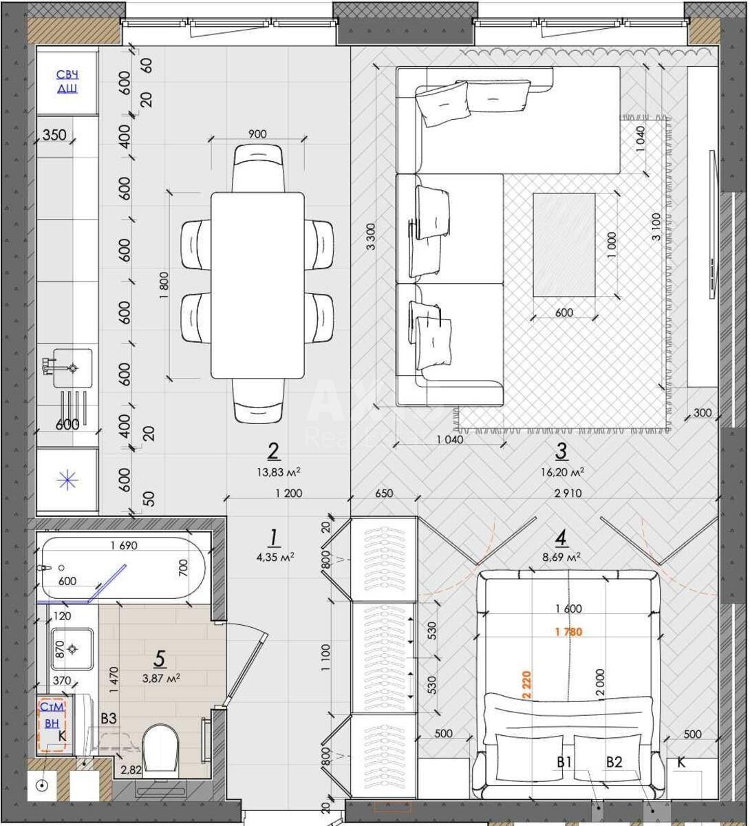 1k apartment nab. Dniprovs'ka 18А5656210