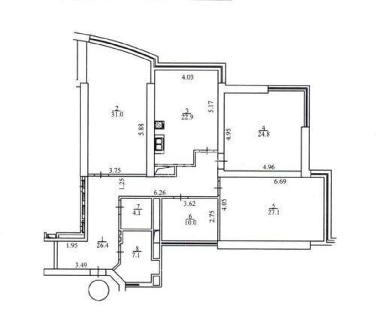 Office uzv. Klovs'kyj 7, 150m2406487